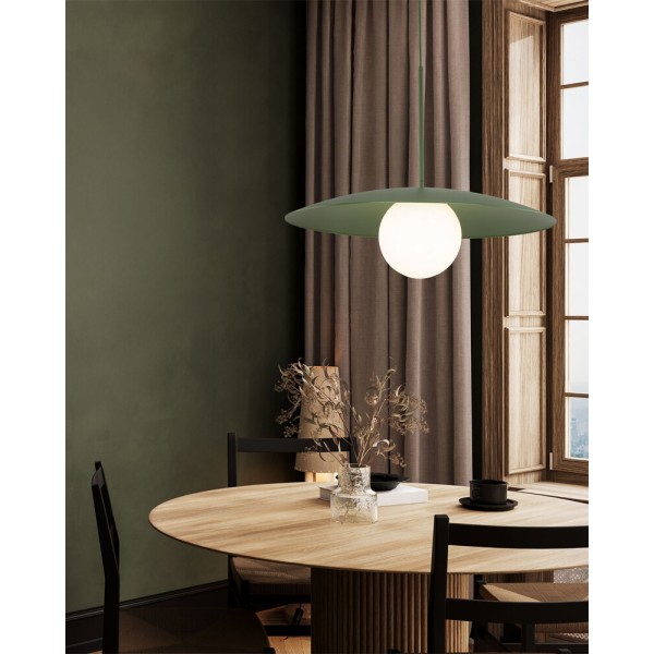 Підвісний світильник, люстра TK Lighting 10909 Slate E27 1x15W IP20 зелений - фото №1