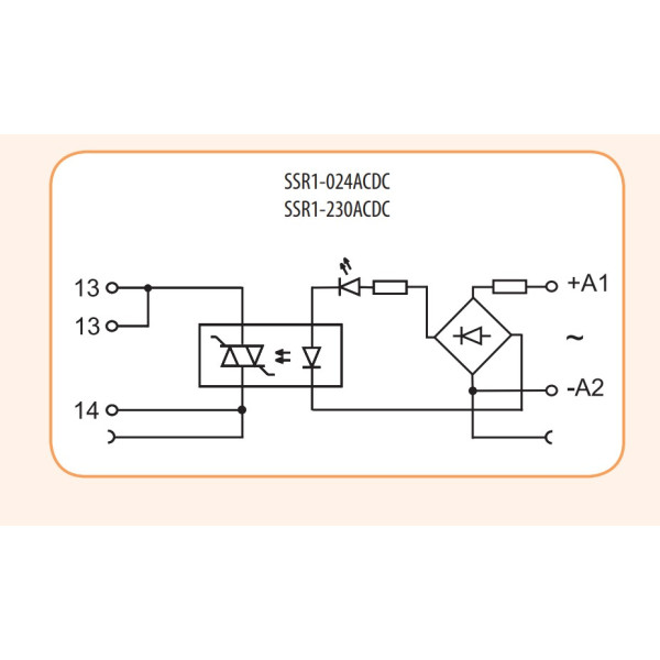 Тиристорне інтерфейсне реле ETI 002473050 SSR1-024 ACDC 1NO 1.2A AC1 400V AC - фото №1