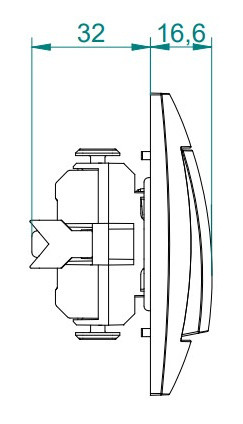 Одинарний вимикач кнопковий Elektro-Plast Carla 1714-10 (білий) - фото №3