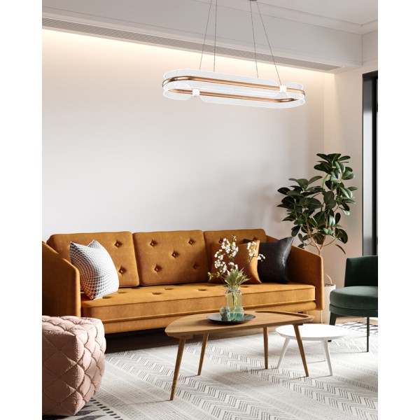 Подвесной светильник, люстра Italux PND-63728-56W-3K-GD Sopla LED 1x56W 3000K 3900Lm IP20 золотой - фото №1