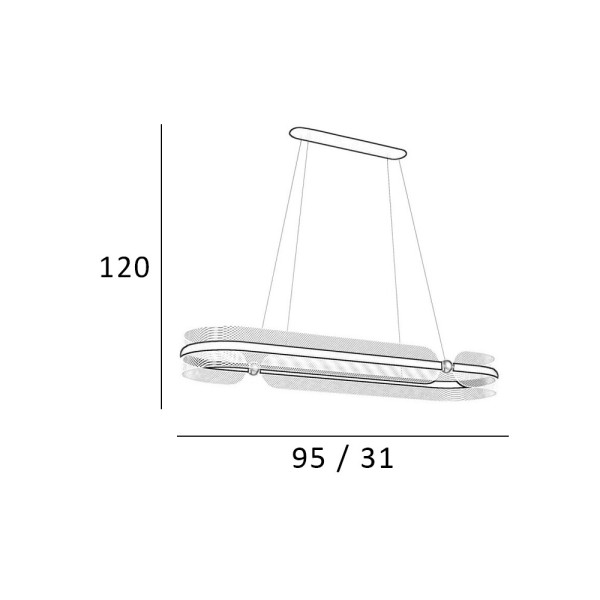 Подвесной светильник, люстра Italux PND-63728-56W-3K-GD Sopla LED 1x56W 3000K 3900Lm IP20 золотой - фото №2