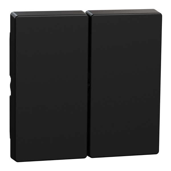 Клавіша вимикача подвійна Merten System M Ocean Plastic, MEG3400-0403 чорна матова