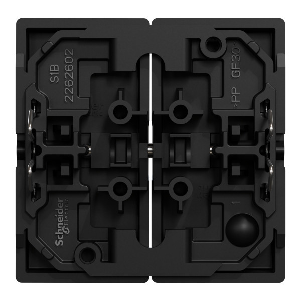 Клавіша вимикача подвійна Merten System M Ocean Plastic, MEG3400-0403 чорна матова - фото №2