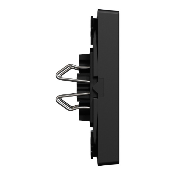 Клавіша вимикача подвійна Merten System M Ocean Plastic, MEG3400-0403 чорна матова - фото №3