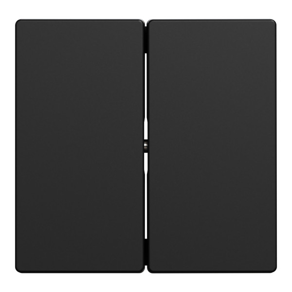 Клавіша вимикача подвійна Merten System M Ocean Plastic, MEG3400-0403 чорна матова - фото №4