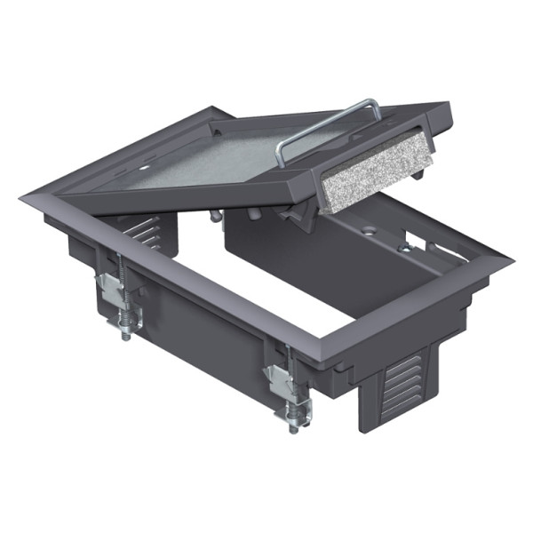 Розетковий люк OBO Bettermann (7405116) GES2 на 3 пости 45x45 104х180мм (додатково 1х UT3)