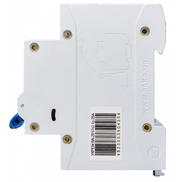 Модульный автоматический выключатель Аско-Укрем ВА-2017/D 1р 2А (A0010170081) - фото №3