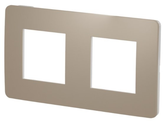 Двопостова рамка Schneider Electric NU280426 (пісочний/білий) - фото №1