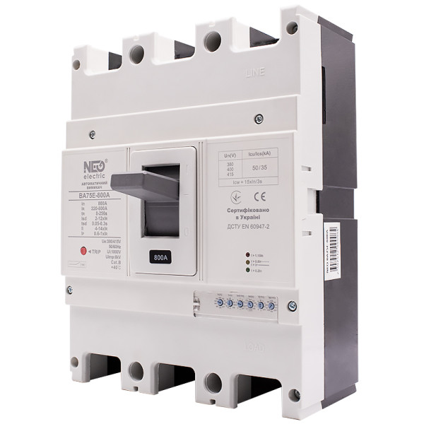 Автоматический выключатель в литом корпусе NEO ВА75E-800А 3Р50kA 415В тип 2 (Б00046387)