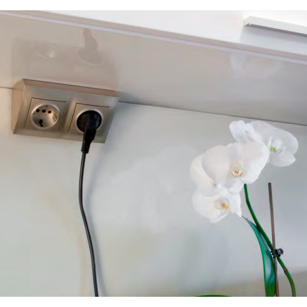 Подвійна кутова коробка Kontakt Simon Simon 54 Premium DPNR2/46 для накладного монтажу під рамки (коричневий) - фото №1