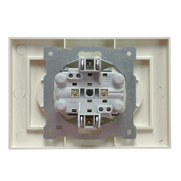 Розетка EL-BI VEGA кремовая 2-я без заземления ( 510-010330-908 ) - фото №1