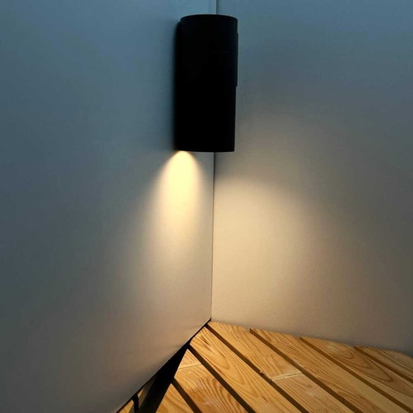 Светильник фасадный Violux TWIX-1D 40Вт Е27 IP44 черный ( 500460 ) - фото №1