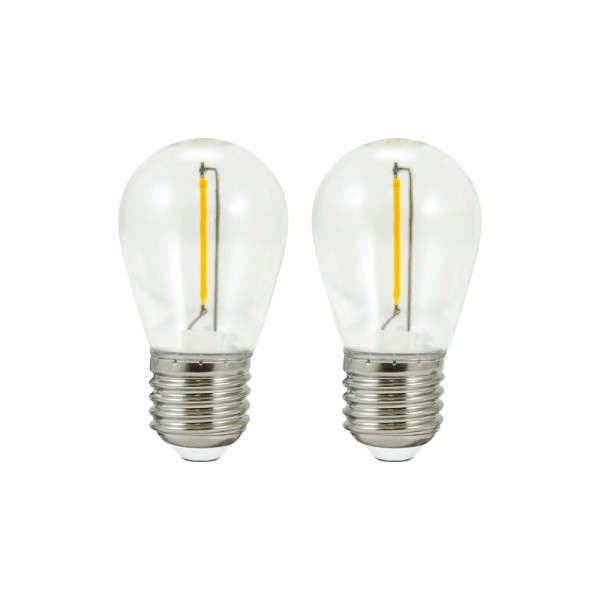 Светодиодная лампочка для гирлянды из коллекции Party Goldlux 308733 E27 2x0.5W 2200K 80Lm прозрачная - фото №1