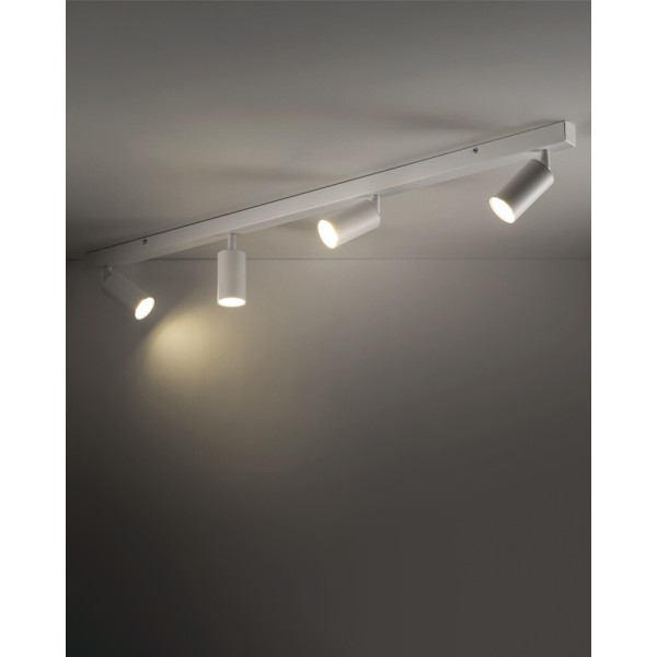 Світильник поворотний, спот TK Lighting 10797 Amis GU10 4x10W IP20 білий - фото №1