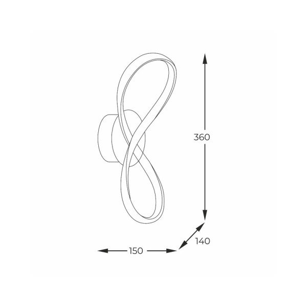 Бра, настенный светильник Zuma Line 20026W-GD Fermi Led 1x12W 3000K-6000K 600Lm IP20 - фото №1