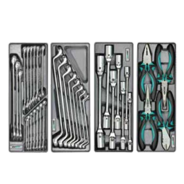 Профессиональный набор инструментов Whirlpower 224 шт 4-этажный ящик на колесах - фото №1