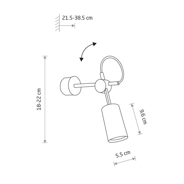 Бра, настенный светильник Nowodvorski 6842 Eye GU10 1x10W IP20 черный - фото №2