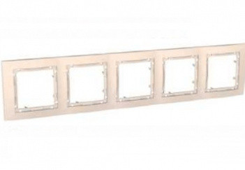 Рамка 5-местная, Unica Colors, слоновая кость Schneider Electric