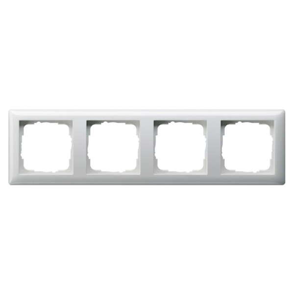 Рамка четырехместная Gira Standard 55 белая (021403)