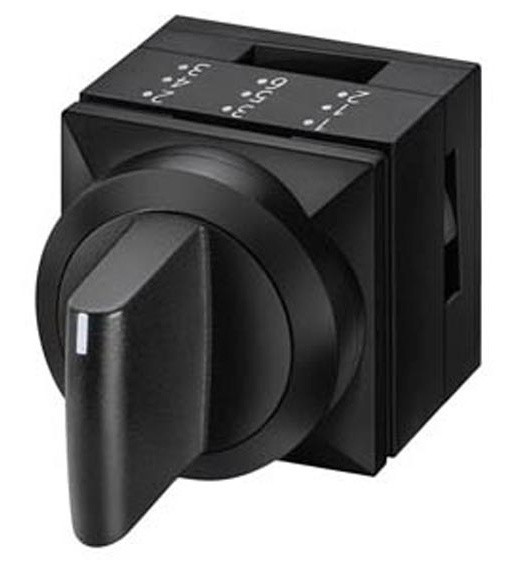 Трипозиційний перемикач Schrack MSK010305R 2х50° з фіксацією (чорний)