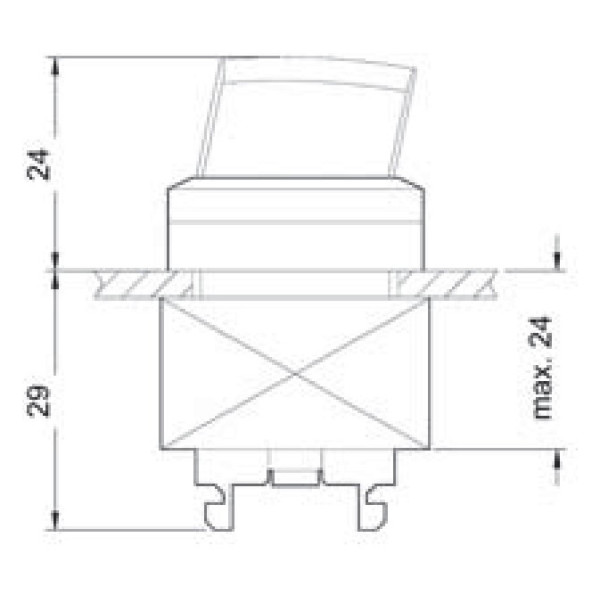 Трипозиційний перемикач Schrack MSK010305R 2х50° з фіксацією (чорний) - фото №1