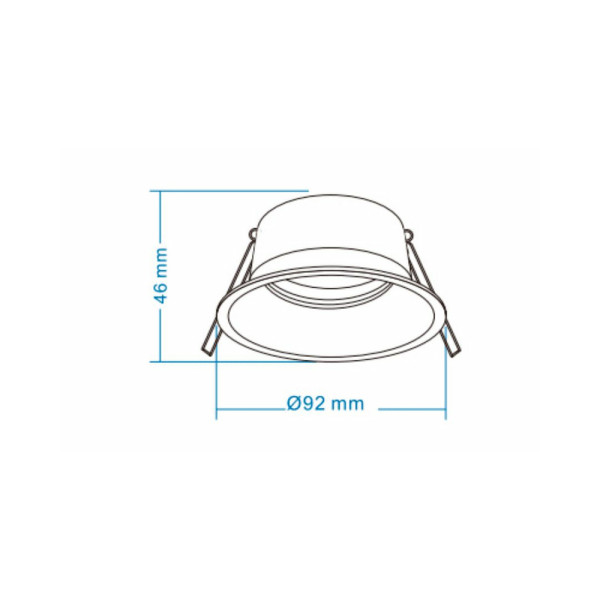Точечный светильник врезной Oledim 7771297 TS21B ALU GU10 1x10W IP20 Черный - фото №1