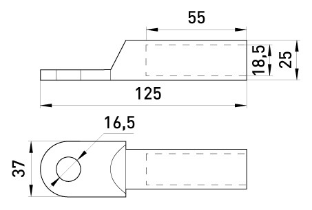 Оцинкованный кабельный наконечник E.Next e.end.stand.z.185 (s021010) - фото №1