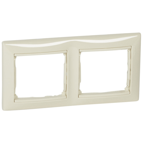 Рамка двойная Valena горизонтальная слоновая кость