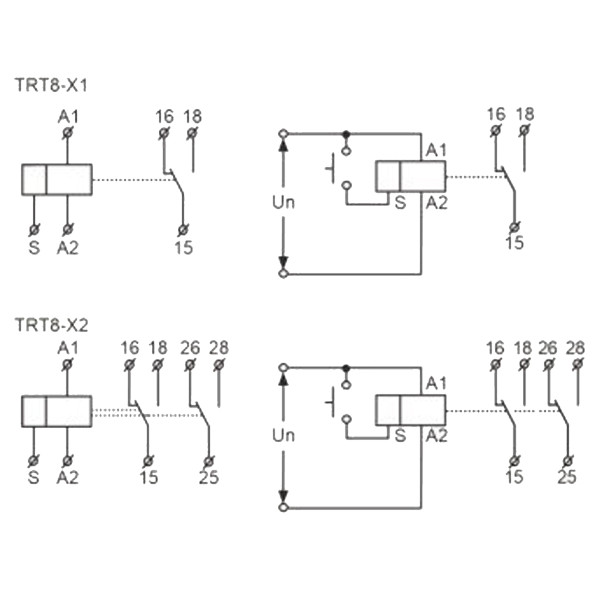 Реле затримки з індикацією TOSUNlux TRT8-X2/A230 16A AC 230B електронне 2 контактні групи (6931934225532) - фото №2