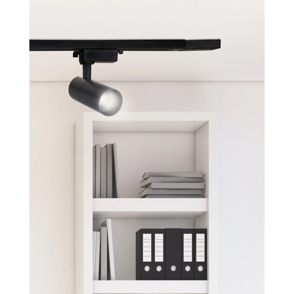 Трековий світильник Goldlux 329066 Shark LED 1x20W 4000K 1700Lm IP20 чорний - фото №1