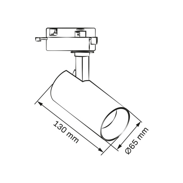 Трековий світильник Goldlux 329066 Shark LED 1x20W 4000K 1700Lm IP20 чорний - фото №2