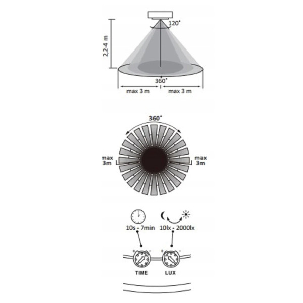 Накладной датчик движения Goldlux PIR 318787 ES-P19A IP20 Wh - фото №2