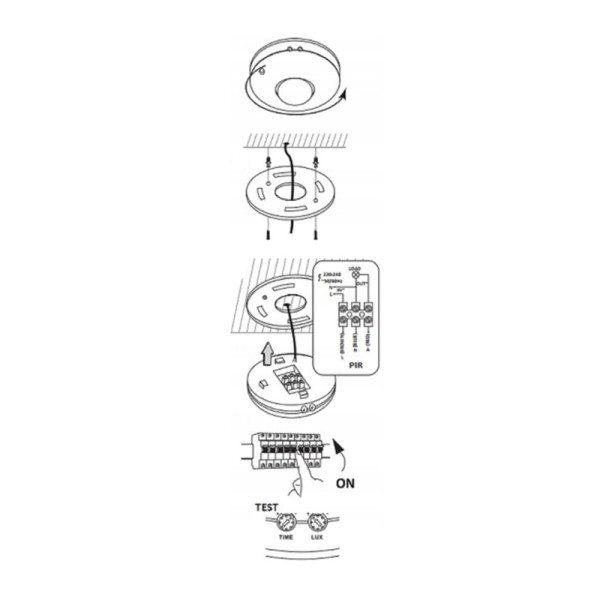 Накладной датчик движения Goldlux PIR 318787 ES-P19A IP20 Wh - фото №3