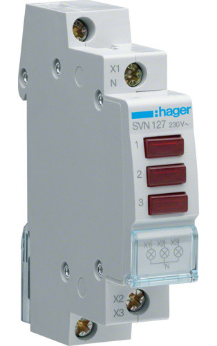 Сигнальна лампа Hager SVN127 червона