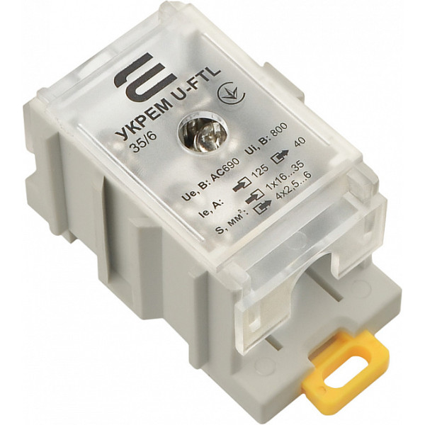 Клемма магистральная с защитной крышкой Аско-Укрем U-FTL 35/6