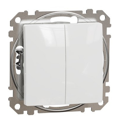 Двоклавішний вимикач Schneider Electric Sedna Design & Elements білий SDD111105