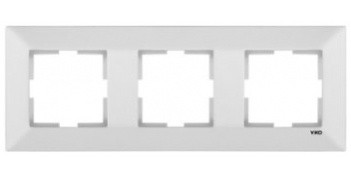 Рамка тройная горизонтальная Meridian, белый