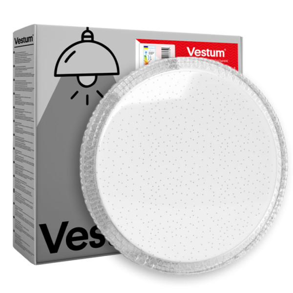 Стельовий світильник Vestum CRYSTAL зоряне небо 30Вт 395x60мм 4000К 2900Лм - фото №1