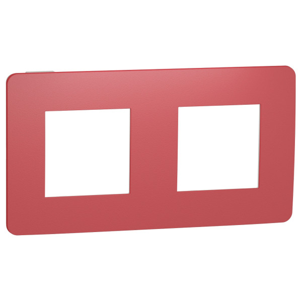 Двопостова рамка Schneider Electric NU280413 (червоний/білий)