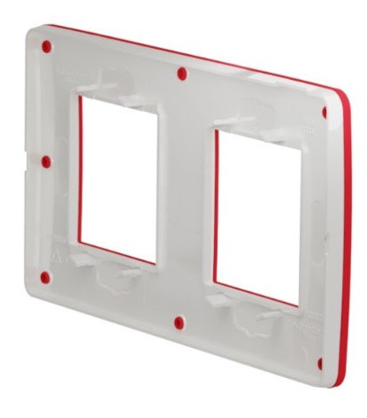 Двопостова рамка Schneider Electric NU280413 (червоний/білий) - фото №2