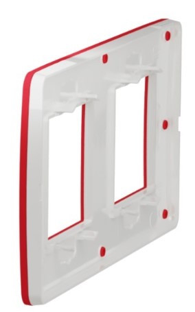 Двопостова рамка Schneider Electric NU280413 (червоний/білий) - фото №4