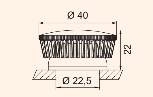 Кнопка-модуль грибок ETI 004771280 EGM-PR (без фіксації червона) - фото №1