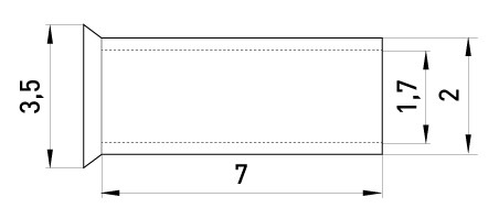Неизолированный наконечник E.Next e.terminal.stand.en.1.5.7 1,5 кв.мм (s4038004) - фото №1