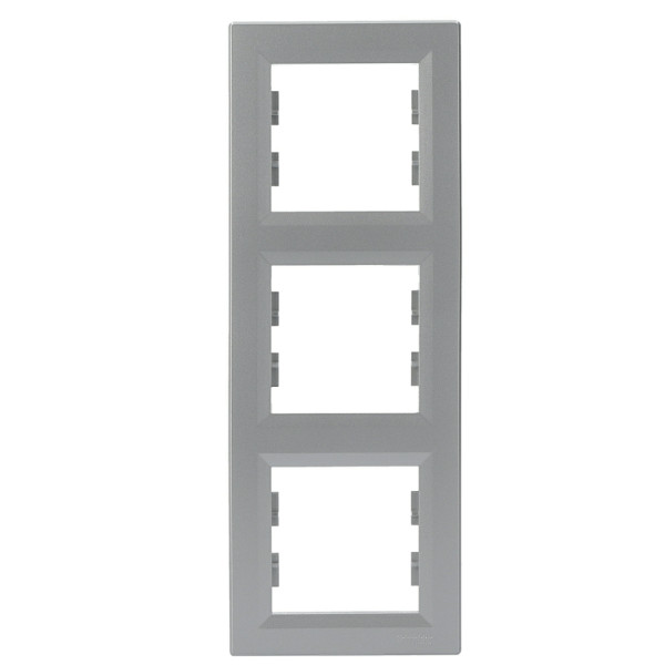 Рамка тройная вертикальная алюминий Asfora, EPH5810361