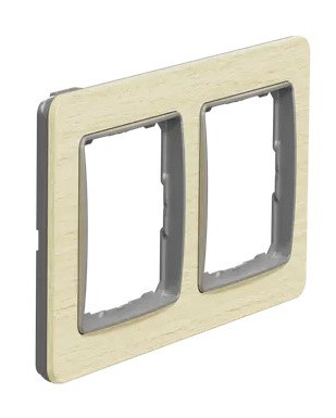 Двойная рамка Schneider Electric Sedna Elements береза SDD380802 - фото №1