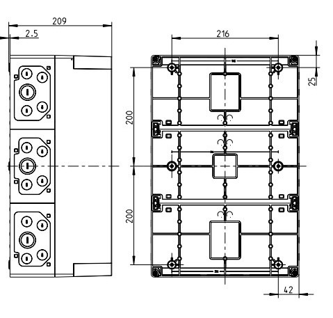 Накладная расключительная коробка Spelsberg AKi 3-th (sp74790301) IP65 - фото №3