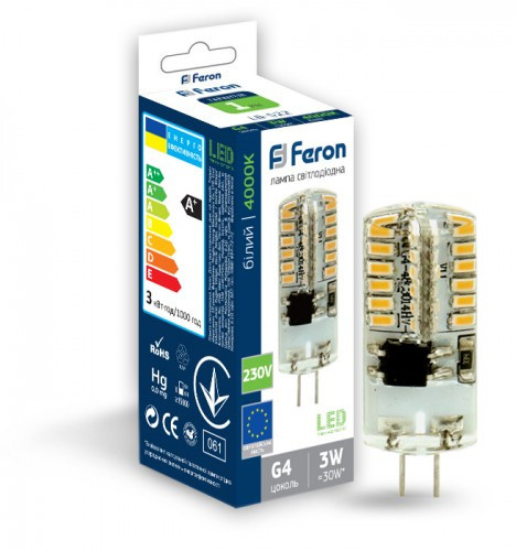 Світлодіодна лампа Feron LB-522 3Вт 4000К G4 - фото №1