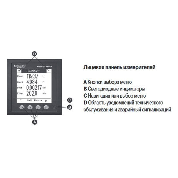 Вимірювач потужності Schneider Electric РМ5100 - фото №2