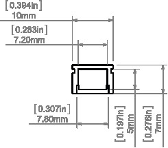 LED-профіль вузький KLUS PIKO, 2 метри (KLUS_A08288A_2) - фото №4