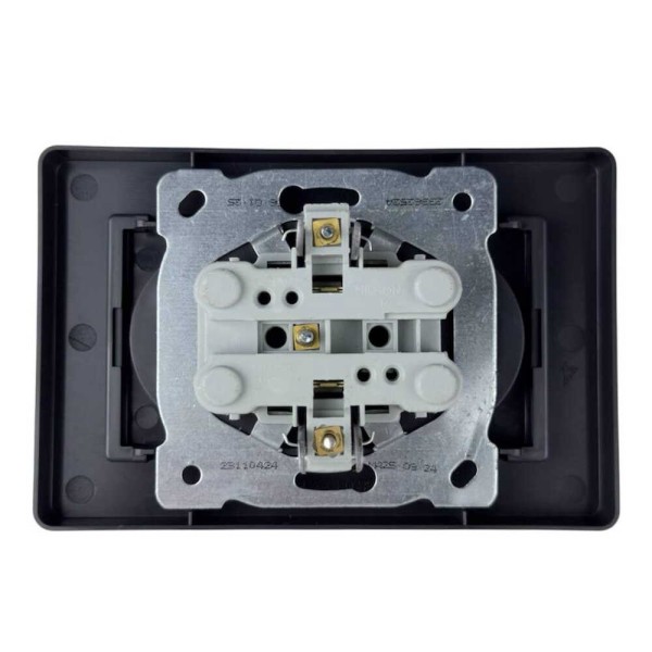 Розетка Nilson Selene антрацит 2-на без заземлення ( 23362524 ) - фото №2